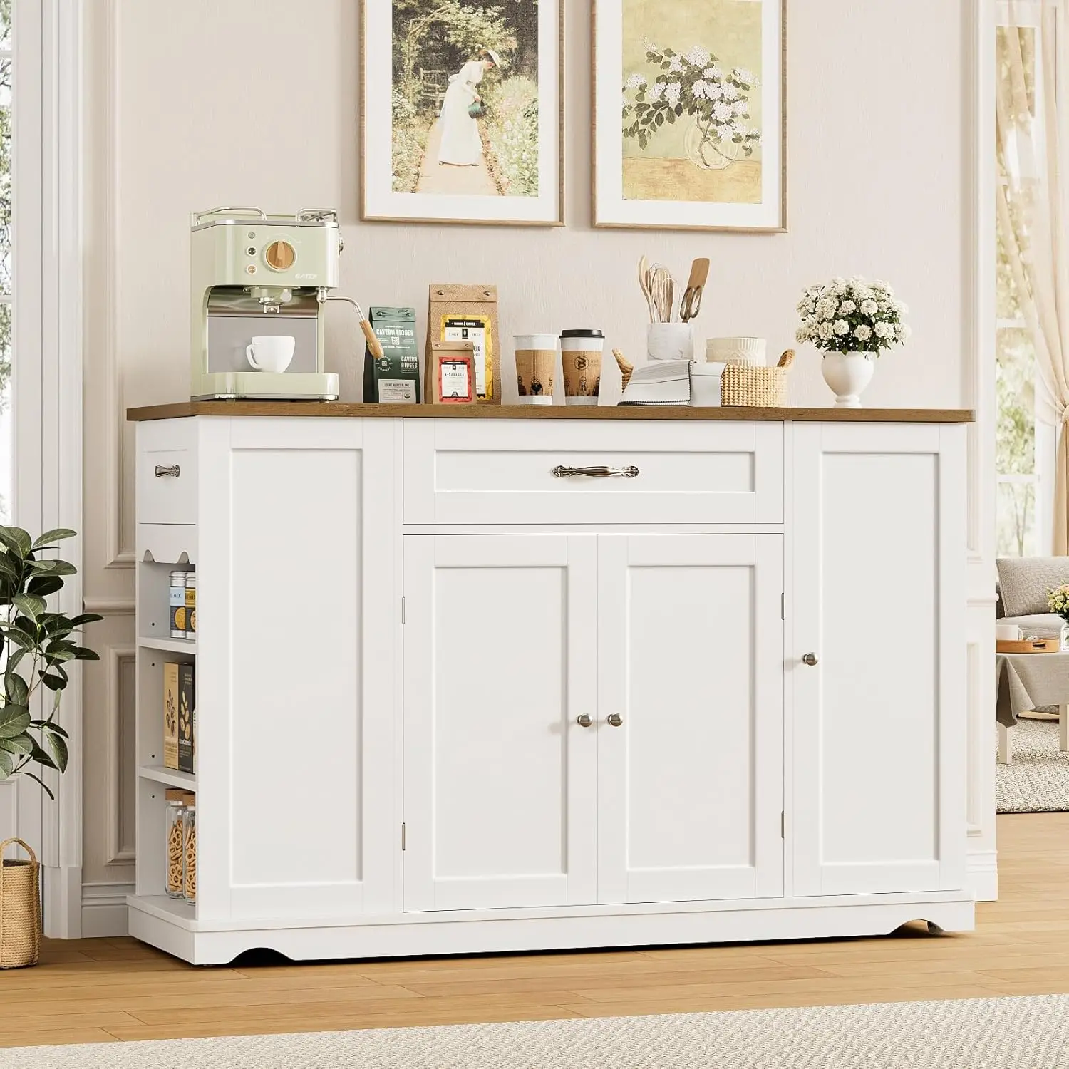 Kitchen Island Cart with Storage, 47'' Kitchen Storage Island on Wheels with 2 Drawers, Rolling Island Table with Adjustable Sh
Kitchen Island Cart with Storage, 47'' Kitchen Storage Island on Wheels with 2 Drawers, Rolling Island Table with Adjustable Sh