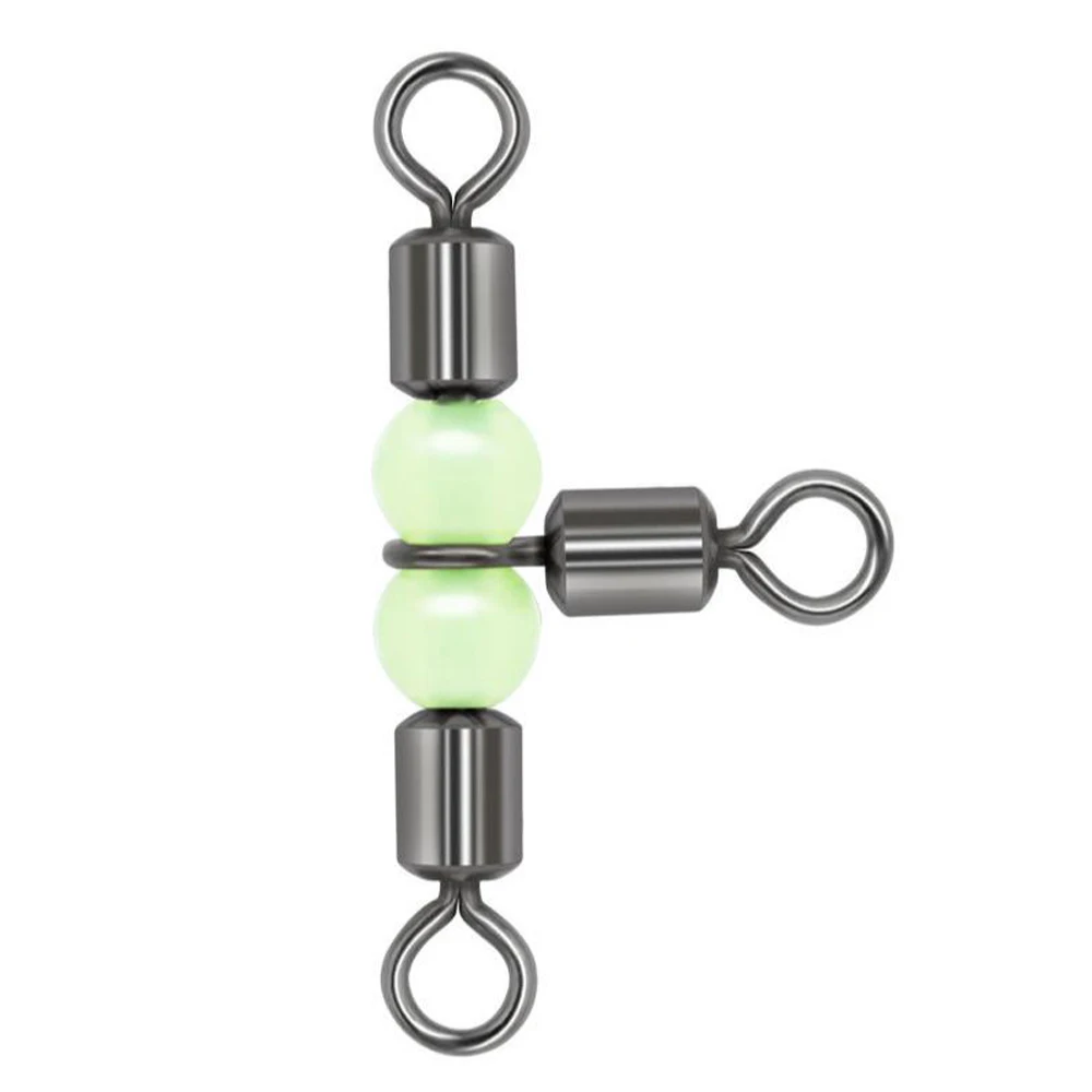 20pcs 3 Way Rolling Cross Line Swivels Fishing With Luminous Beads Fishing Tee Hooks Line for Fishing Accessories Tackle
20pcs 3 Way Rolling Cross Line Swivels Fishing With Luminous Beads Fishing Tee Hooks Line for Fishing Accessories Tackle