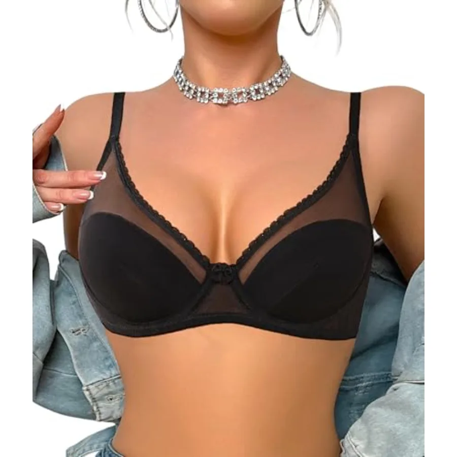 Avidlove Sexy Bras for Women Lace Mesh Bra Deep V Minimizer Bras Comfy Underwire Bralette No Padded Lingerie
Avidlove Sexy Bras for Women Lace Mesh Bra Deep V Minimizer Bras Comfy Underwire Bralette No Padded Lingerie
