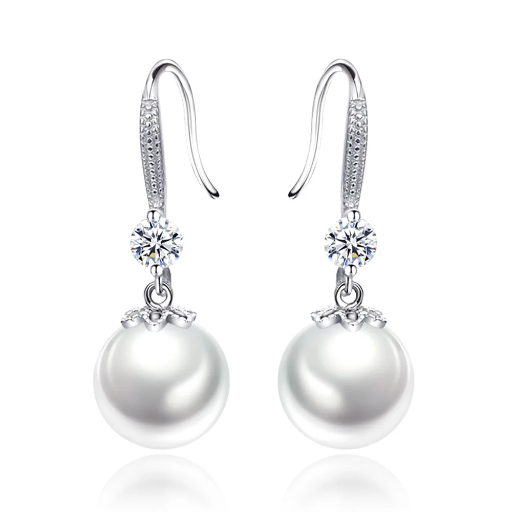 Elegant Pearl Earrings Jewelry S925 Sterling Silver Zircon Stone Earwires for Women Wedding Engagement Party Accessories
Elegant Pearl Earrings Jewelry S925 Sterling Silver Zircon Stone Earwires for Women Wedding Engagement Party Accessories