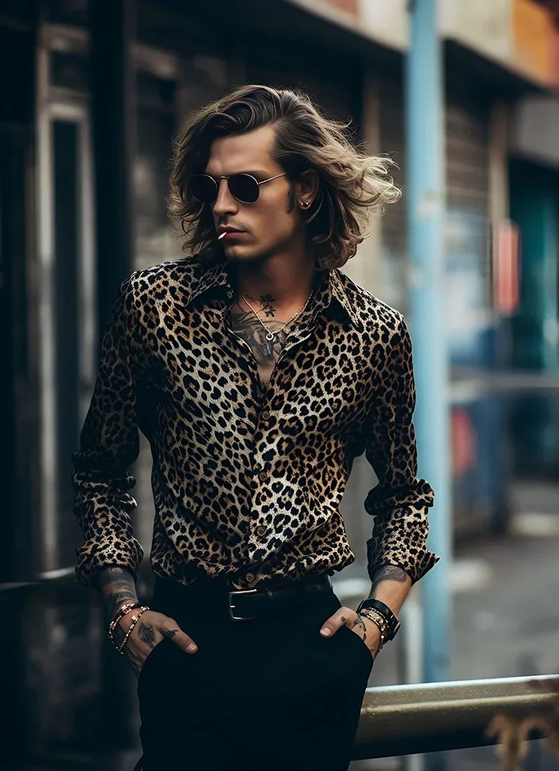 Leopard Men's Shirts For Man Clothing 3D Print Long-sleeve Fashion Casual Holiday Mens Floral Camisa Hawaiian Social Reserva
Leopard Men's Shirts For Man Clothing 3D Print Long-sleeve Fashion Casual Holiday Mens Floral Camisa Hawaiian Social Reserva