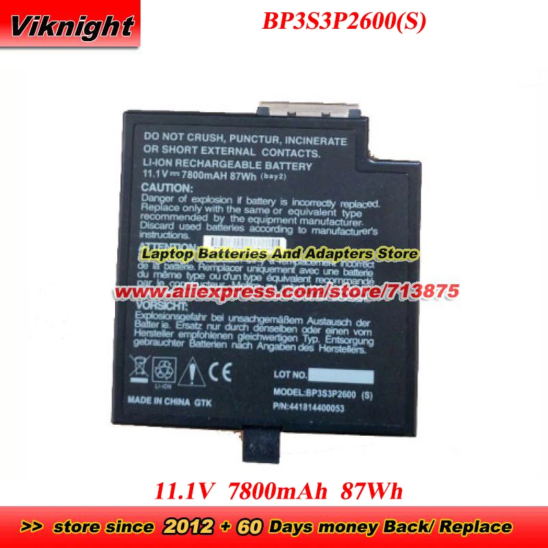 441814400053 BP3S3P2600(S) Battery 11.1V 7800mAh 87Wh for B300 Laptop Battery
441814400053 BP3S3P2600(S) Battery 11.1V 7800mAh 87Wh for B300 Laptop Battery