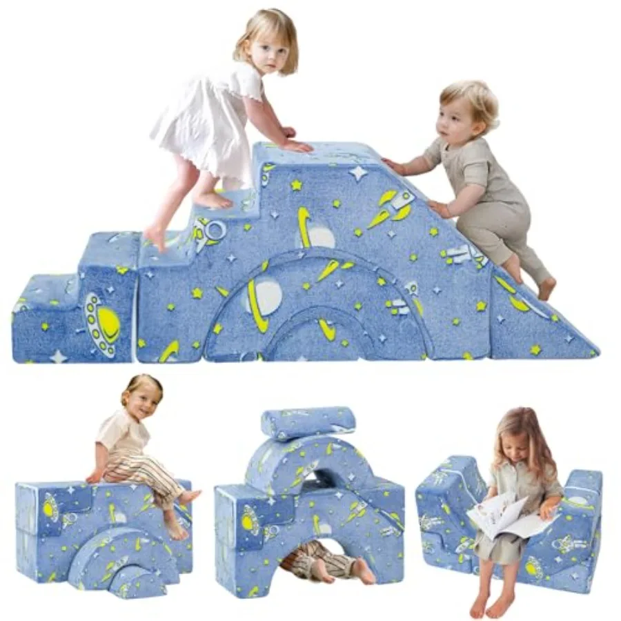 Toddler Foam Climbing Couch Modular Sofa with Slide Stair Convertible Playroom Sectional for Crawling Climbing Playtime
Toddler Foam Climbing Couch Modular Sofa with Slide Stair Convertible Playroom Sectional for Crawling Climbing Playtime
