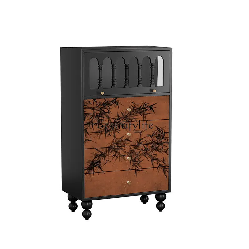 Medieval simple solid wood chest, living room storage against the wall, drawer cabinet
Medieval simple solid wood chest, living room storage against the wall, drawer cabinet