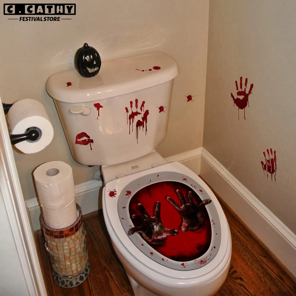 Halloween Scary Toilet Sticker 3D Wall Sticker Zombie Bloody Ghost Mouse Spider DIY Party Home Bathroom Decor Bathroom Scream
Halloween Scary Toilet Sticker 3D Wall Sticker Zombie Bloody Ghost Mouse Spider DIY Party Home Bathroom Decor Bathroom Scream
