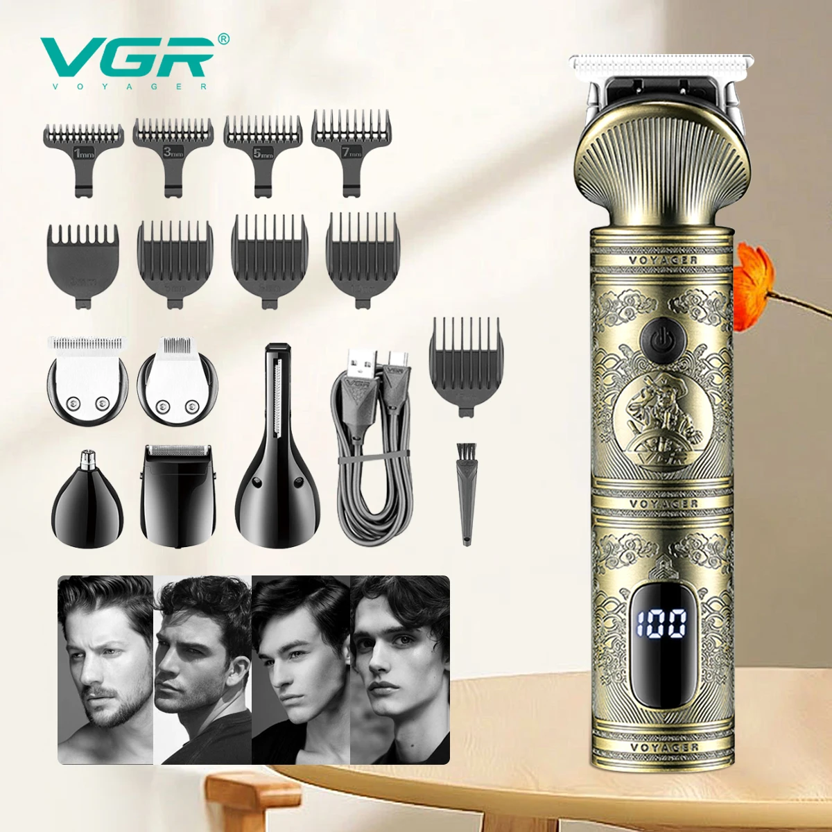 VGR 106 Hair Clipper Electric Hair Trimmer Professional Barber Cordless Hair Cutting Machine Multifunctional Clipper for Men
VGR 106 Hair Clipper Electric Hair Trimmer Professional Barber Cordless Hair Cutting Machine Multifunctional Clipper for Men
