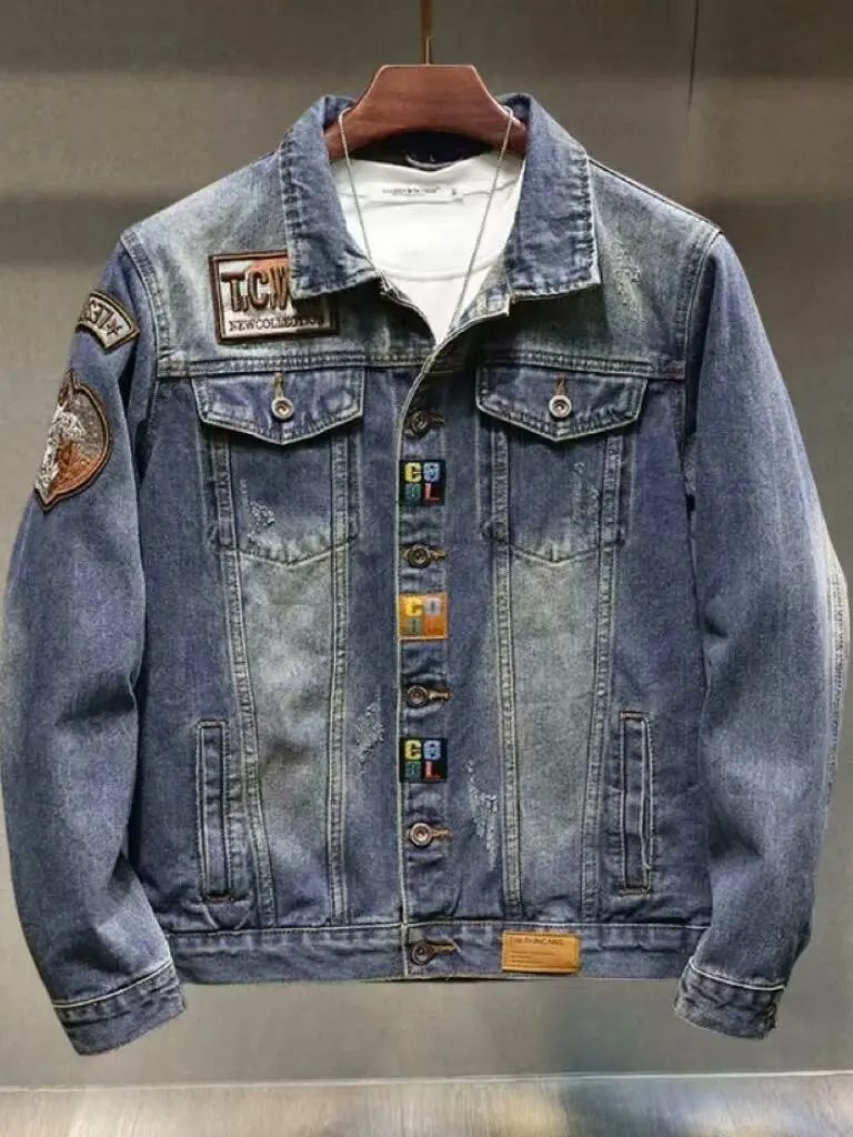 Высококачественная мужская джинсовая куртка с вышивкой, свободная талия, американский Sle, весеннее новое поступление, молодежная верхняя одежда, пальто
Высококачественная мужская джинсовая куртка с вышивкой, свободная талия, американский Sle, весеннее новое поступление, молодежная верхняя одежда, пальто