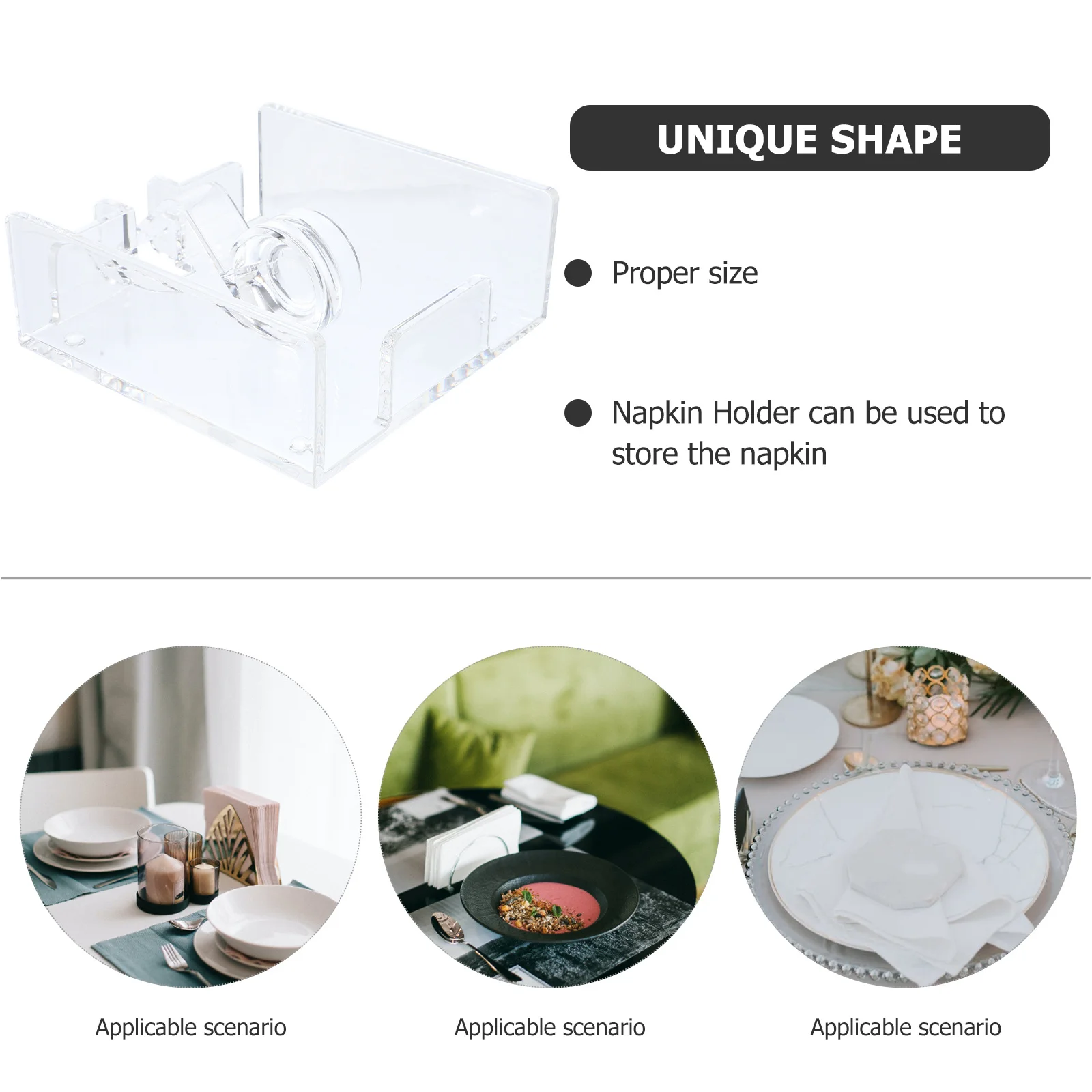 Clear Acrylic Napkin Holder Tissue Storage Rack Desktop Stand For Kitchen Restaurant Home Decorative Modern Design Space Saving 
Clear Acrylic Napkin Holder Tissue Storage Rack Desktop Stand For Kitchen Restaurant Home Decorative Modern Design Space Saving