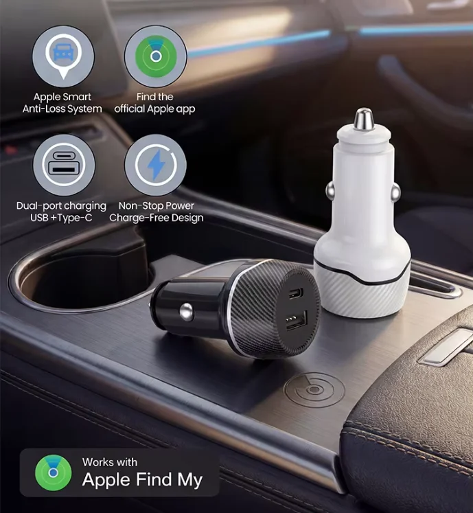 Mini GPS Locator Track Car Charger USB Type-C Adapter Use For IOS& Android Find My APP
Mini GPS Locator Track Car Charger USB Type-C Adapter Use For IOS& Android Find My APP