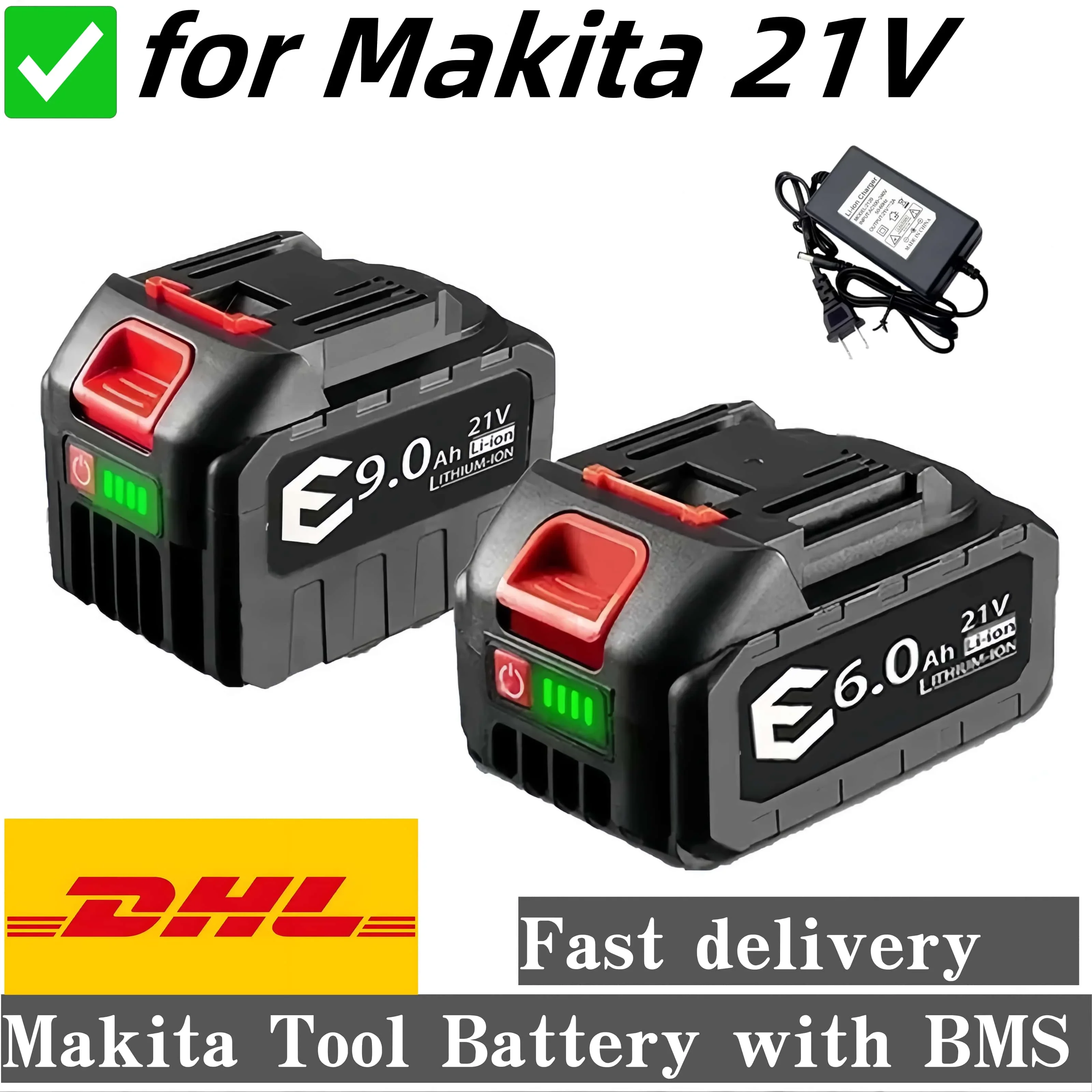 For 21v makita 6AH electric tool 3AH 9AH high-power durable lithium battery,for Makita 21V electric tool high voltage water gun
For 21v makita 6AH electric tool 3AH 9AH high-power durable lithium battery,for Makita 21V electric tool high voltage water gun