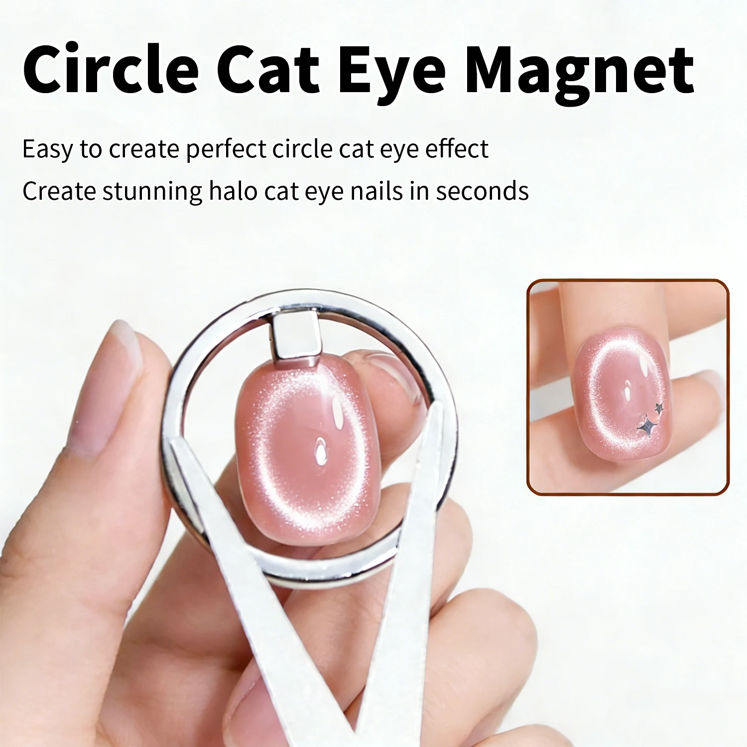 Nailpop Ring Cat Eye Magnet Nail Art Tool 23cm Diameter Strong Magnetic For DIY Halo Cat Eye Nails Design For Home Salon Use
Nailpop Ring Cat Eye Magnet Nail Art Tool 23cm Diameter Strong Magnetic For DIY Halo Cat Eye Nails Design For Home Salon Use