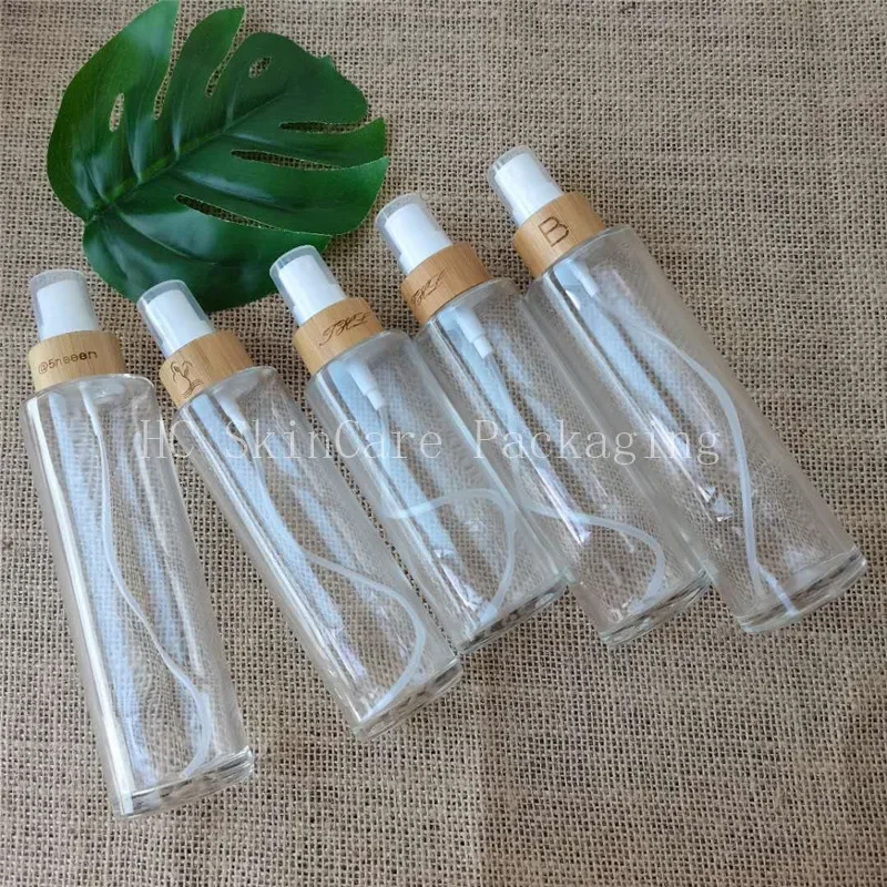 Glass bottle Container with Bamboo Lid Clear Glass Lotion Bottle with spray pump Make-Up Skin Care Eco FriendlyBamboo Pumpbottle
Glass bottle Container with Bamboo Lid Clear Glass Lotion Bottle with spray pump Make-Up Skin Care Eco FriendlyBamboo Pumpbottle
