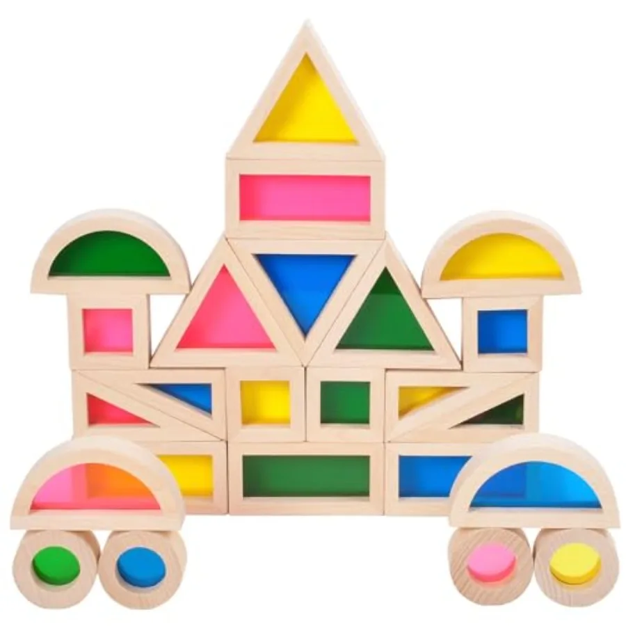 Wood Building Blocks Set 24pcs, Wooden Blocks for Toddlers, Rainbow Sensory Toys, Educational Toys, Preschool Wooden Stacking T
Wood Building Blocks Set 24pcs, Wooden Blocks for Toddlers, Rainbow Sensory Toys, Educational Toys, Preschool Wooden Stacking T