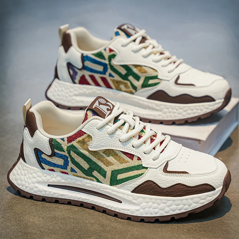 Spring Men's Running Shoes Soft Bottom Fashionable Printed Agan Shoes Popcorn Sole Casual Low Top Glue Adhesive Rubber Shoes
Spring Men's Running Shoes Soft Bottom Fashionable Printed Agan Shoes Popcorn Sole Casual Low Top Glue Adhesive Rubber Shoes