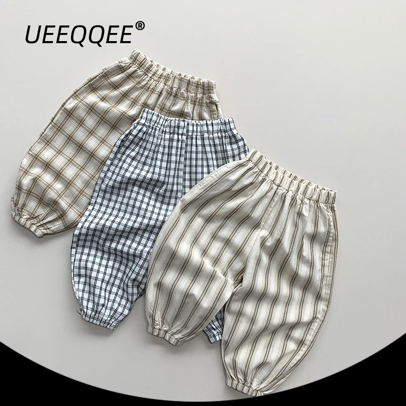 Spring Summer Children Pants 1-8Y Boys Girls Cotton Striped Plaid Casual Harem Trousers Jogger Korean Toddler Wear Kids Clothing
Spring Summer Children Pants 1-8Y Boys Girls Cotton Striped Plaid Casual Harem Trousers Jogger Korean Toddler Wear Kids Clothing