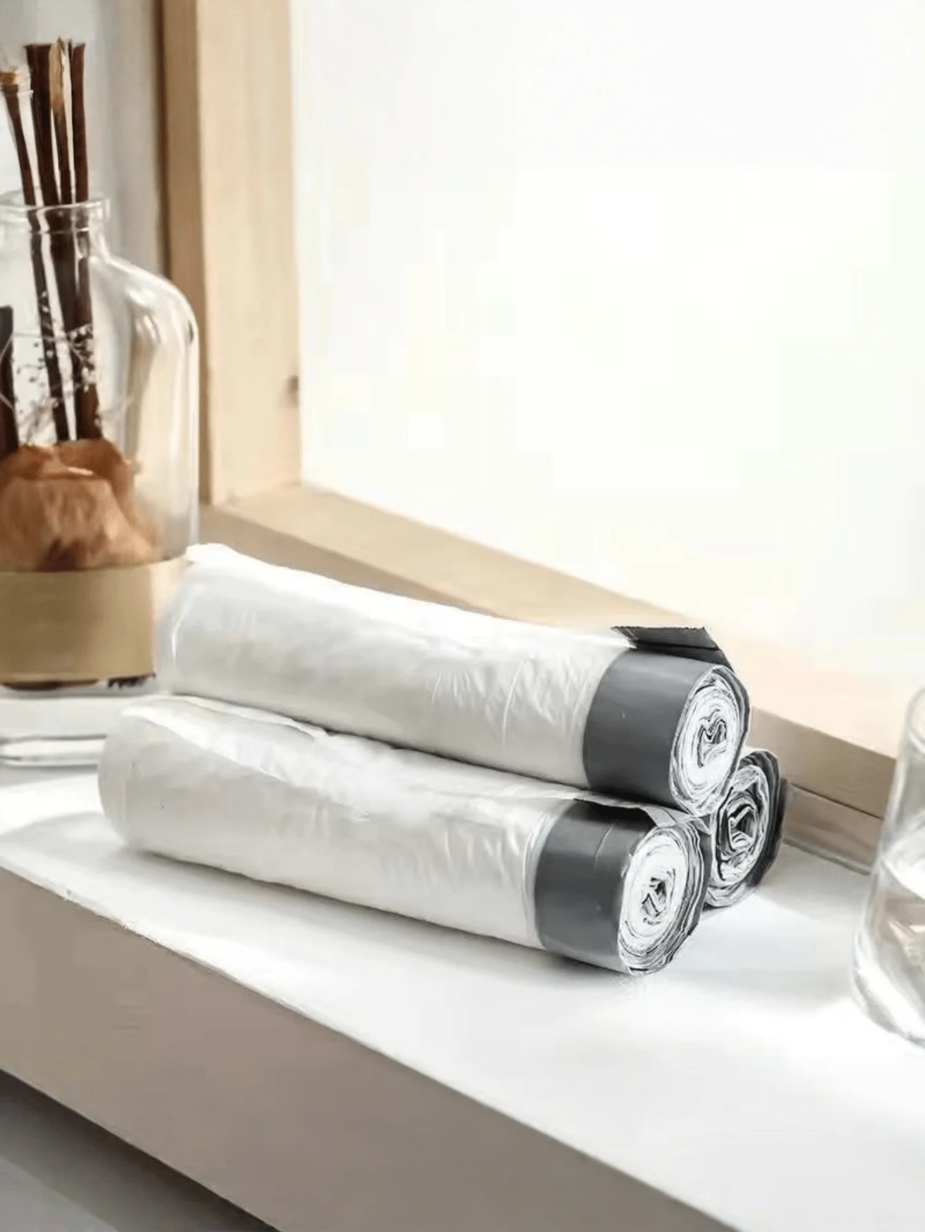 300 Single-Use Drawstring Garbage Bags, With Dimensions Of 49 Cm X 44.5 Cm, Made Of Plastic, Leak-Proof , Capable Of Controlling Odors, Suitable For Offices, Cars, Kitchens, Bathrooms, Households, Living Rooms, Dormitories, Schools, Storage Bags For
300 Single-Use Drawstring Garbage Bags, With Dimensions Of 49 Cm X 44.5 Cm, Made Of Plastic, Leak-Proof , Capable Of Controlling Odors, Suitable For Offices, Cars, Kitchens, Bathrooms, Households, Living Rooms, Dormitories, Schools, Storage Bags For