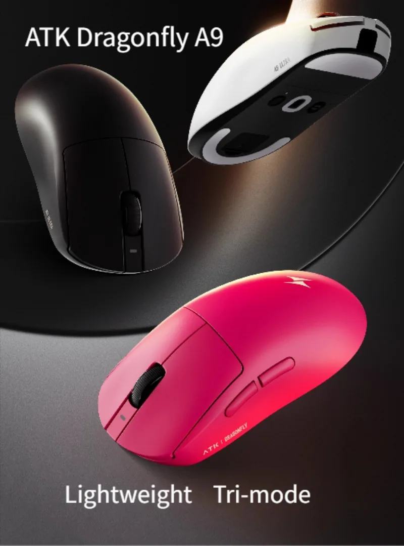 Беспроводная игровая мышь ATK Dragonfly A9 Plus/Pro PAW3950Ultra Sensor Trimode 53 г, легкая симметричная FPS/MOBA в подарок 
Беспроводная игровая мышь ATK Dragonfly A9 Plus/Pro PAW3950Ultra Sensor Trimode 53 г, легкая симметричная FPS/MOBA в подарок