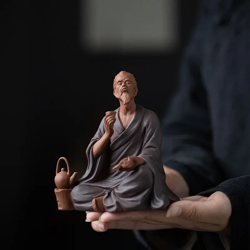 Chinese Historical Figures Statue Ceramic, Purple Sand Craft sculpture , Home Room, office, Tea Set Decoration Accessories
Chinese Historical Figures Statue Ceramic, Purple Sand Craft sculpture , Home Room, office, Tea Set Decoration Accessories