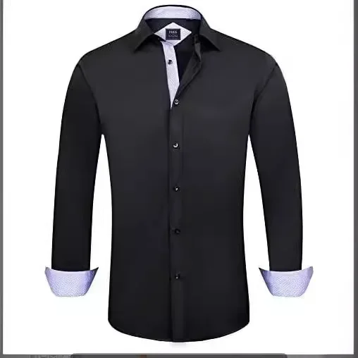 Men's Shirt Men's Long Sleeve Contrast Color Stretch Polyester Shirt Men's
Men's Shirt Men's Long Sleeve Contrast Color Stretch Polyester Shirt Men's