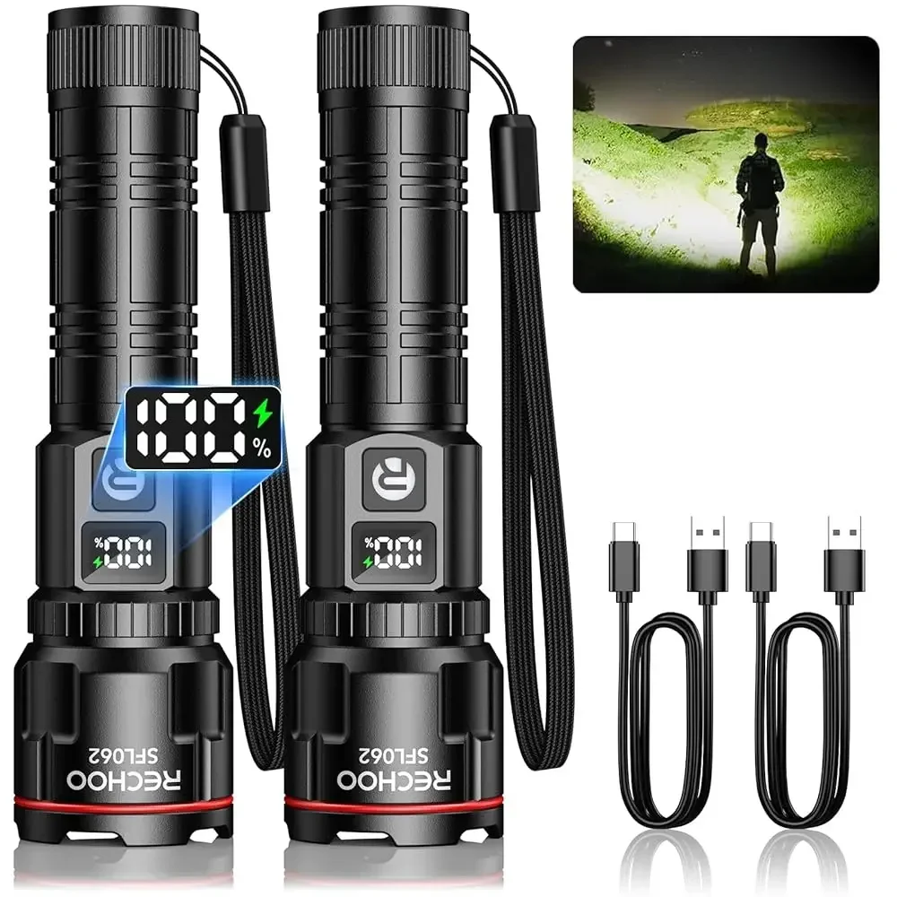 Free ShippingRechargeable Flashlights 2 Pack, Super Bright High Lumens LED Flashlight with LCD Digital Display, 3 Lighting Modes
Free ShippingRechargeable Flashlights 2 Pack, Super Bright High Lumens LED Flashlight with LCD Digital Display, 3 Lighting Modes