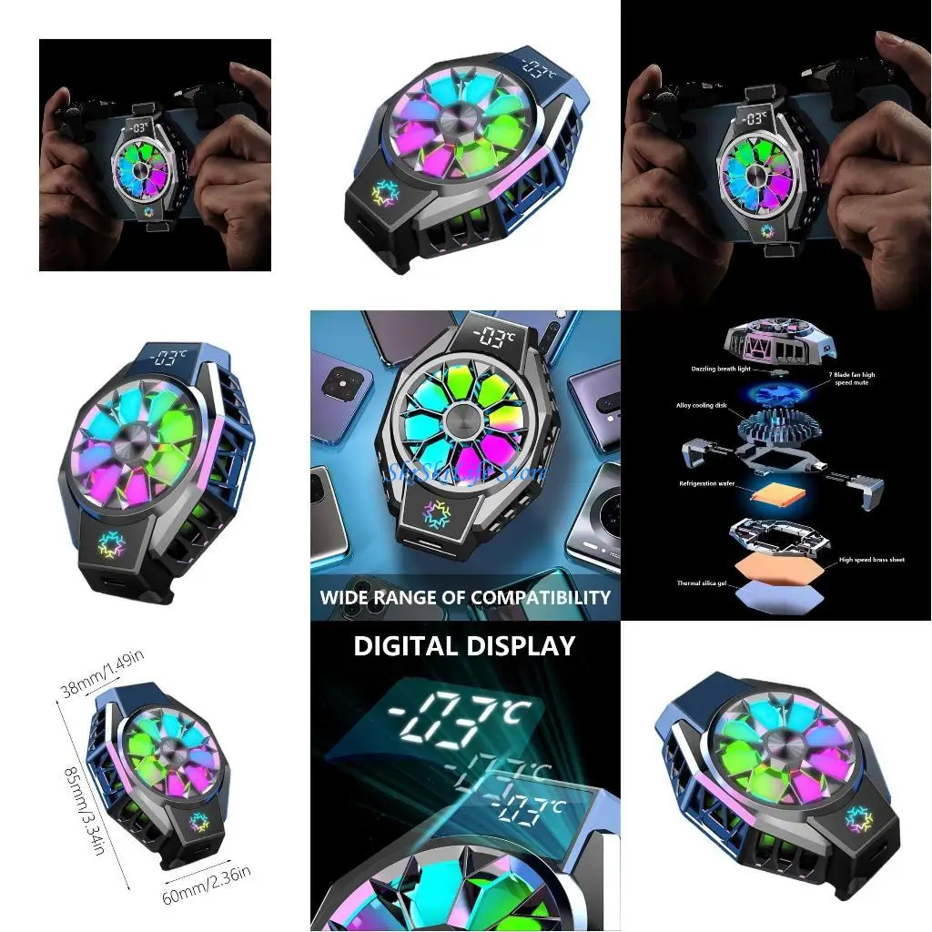 E65E Радиатор телефона Охлаждающий вентилятор Полупроводниковый радиатор Малошумящий магнитный задний зажим Система охлаждения с
E65E Радиатор телефона Охлаждающий вентилятор Полупроводниковый радиатор Малошумящий магнитный задний зажим Система охлаждения с