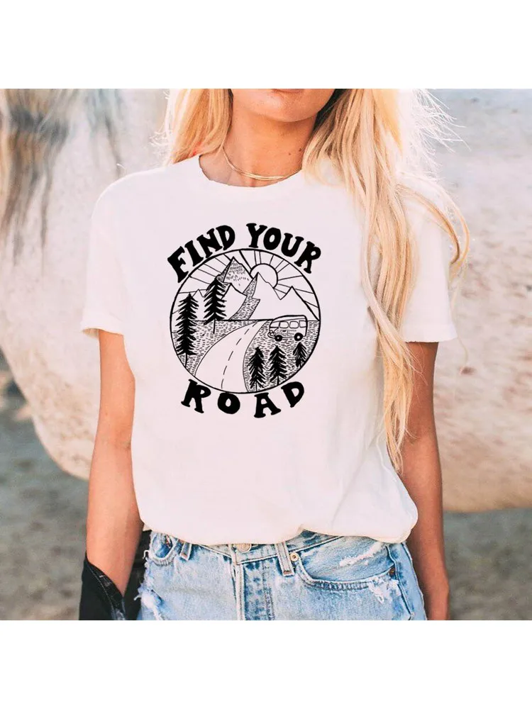 Women T-Shirt Summer Short Sleeve Find Your Road Print O-Neck T-Shirt Female Casual T Shirt Fashion White Tops Tee
Women T-Shirt Summer Short Sleeve Find Your Road Print O-Neck T-Shirt Female Casual T Shirt Fashion White Tops Tee
