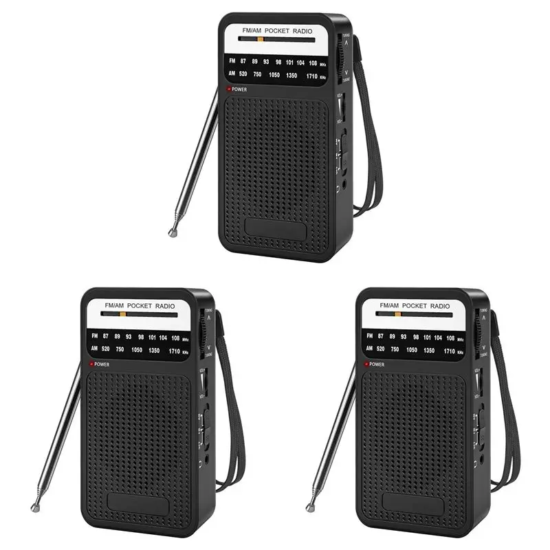 AYHF 3X AM FM Pocket Radio, Transistor Radio With Loudspeaker, Headphone Jack, Portable Radio For Indoor, Outdoor Use
AYHF 3X AM FM Pocket Radio, Transistor Radio With Loudspeaker, Headphone Jack, Portable Radio For Indoor, Outdoor Use