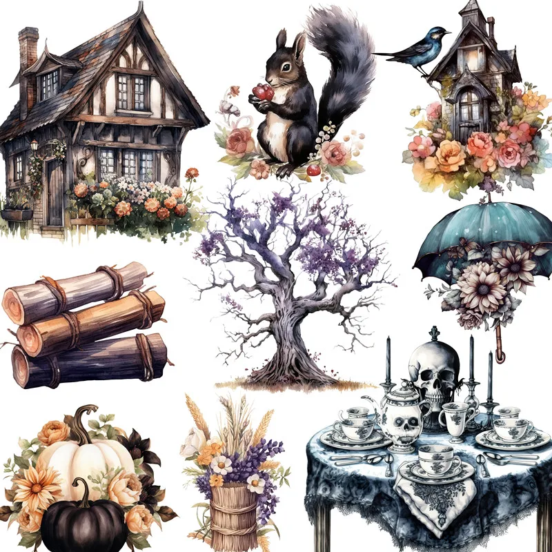 Gothic Autumn Halloween Stickers Crafts And Scrapbooking stickers kids toys book Decorative sticker DIY Stationery 
Gothic Autumn Halloween Stickers Crafts And Scrapbooking stickers kids toys book Decorative sticker DIY Stationery