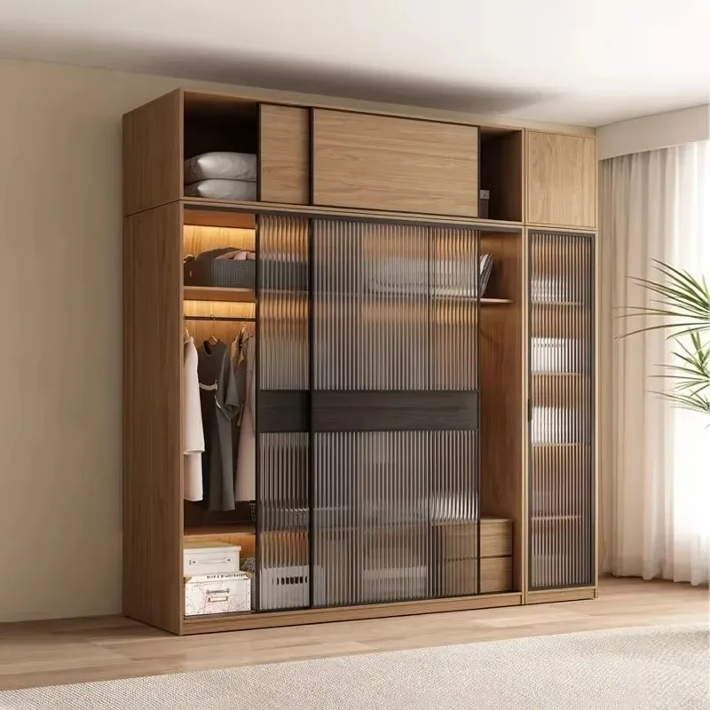 Nordic Glass Doors Wardrobes Quiet Dust Proof Stylish Wooden Wardrobe Bedroom Adult Modern Kleiderschrank Bedroom Furniture
Nordic Glass Doors Wardrobes Quiet Dust Proof Stylish Wooden Wardrobe Bedroom Adult Modern Kleiderschrank Bedroom Furniture