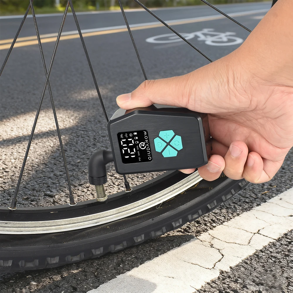 QIUDANOW 120PSI Brushless Electric Bike Pump 50s Quick inflate Dual 750mAh Auto-Stop Preset Pressure Type-C for Bike/E-Bike/Ball
QIUDANOW 120PSI Brushless Electric Bike Pump 50s Quick inflate Dual 750mAh Auto-Stop Preset Pressure Type-C for Bike/E-Bike/Ball