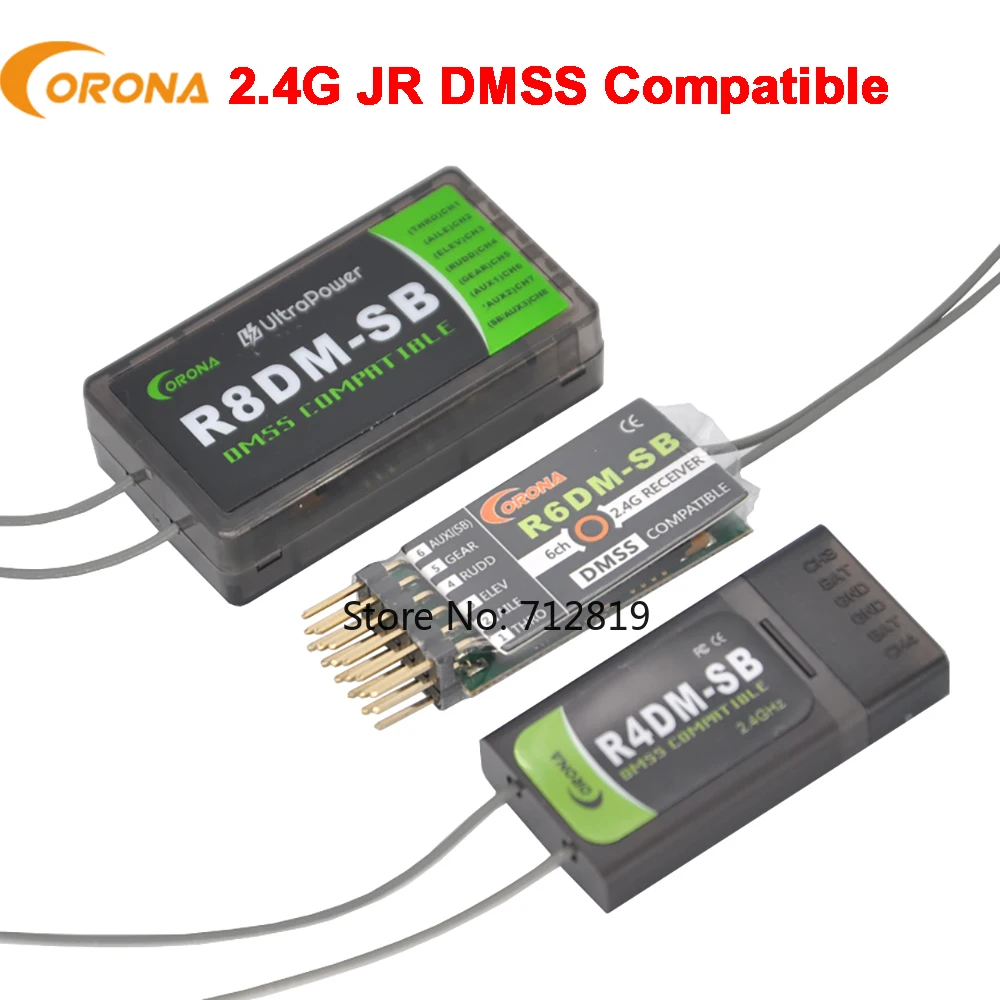 Удобный приемник Corona 2,4 ГГц JR DMSS, модель R4DM R6DM-SB R8DM с поддержкой S.Bus Для радиопередатчика XG6 XG7 XG8 XG11 RC
Удобный приемник Corona 2,4 ГГц JR DMSS, модель R4DM R6DM-SB R8DM с поддержкой S.Bus Для радиопередатчика XG6 XG7 XG8 XG11 RC