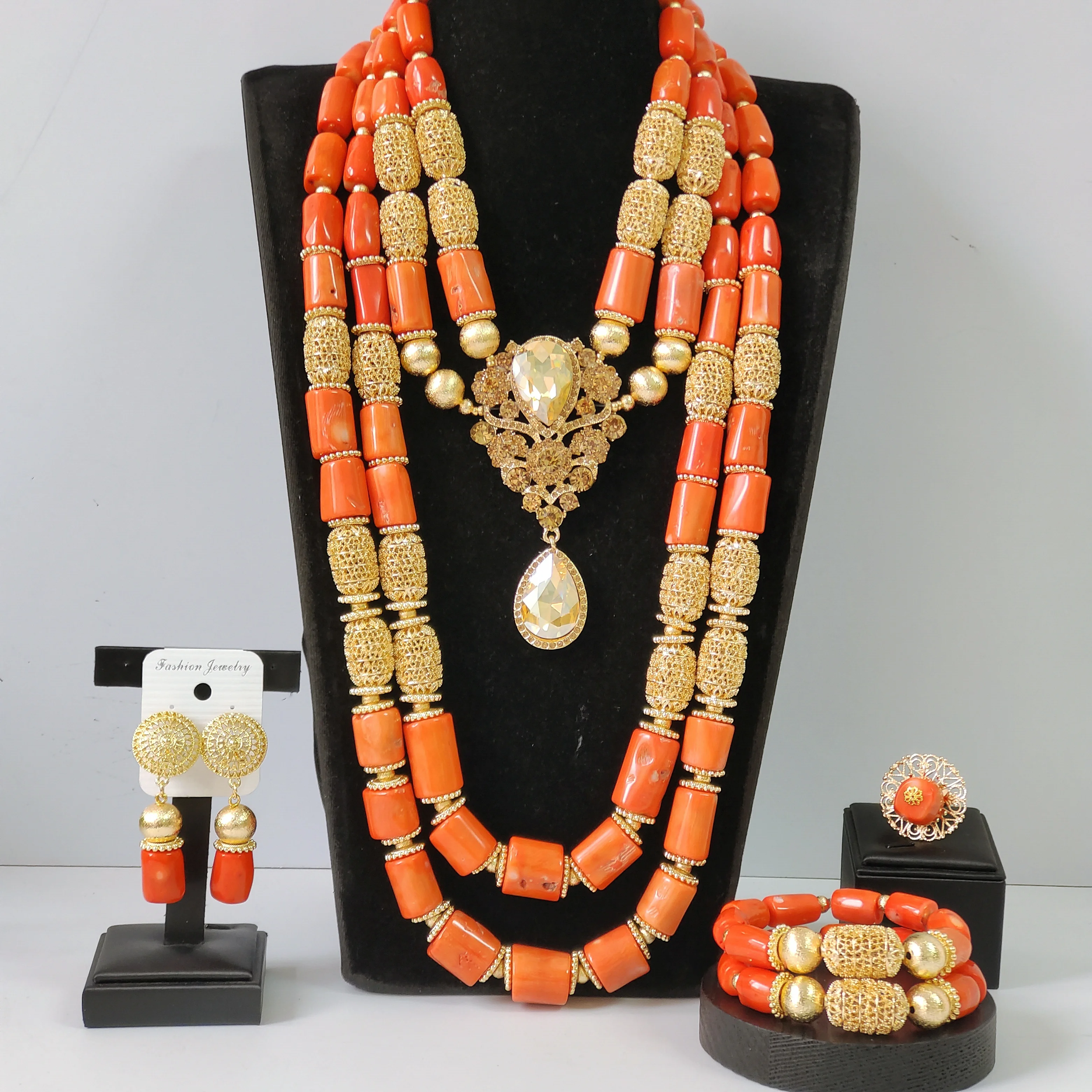 Nigerian Wedding Bride Jewelry Orange Original Coral Beads Jewelry Sets African
Nigerian Wedding Bride Jewelry Orange Original Coral Beads Jewelry Sets African