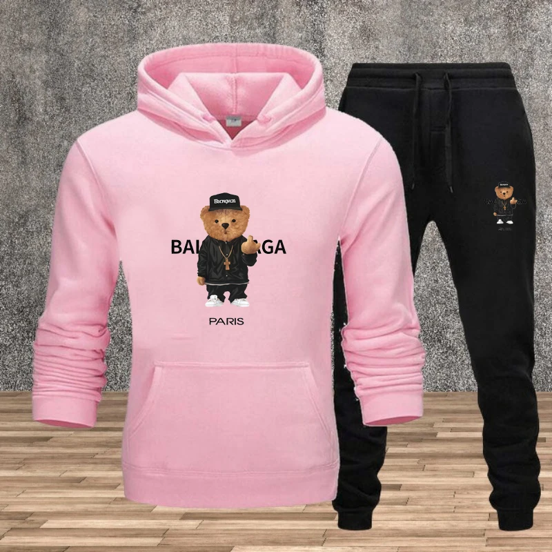A trendy and fashionable fitness and casual set of 2-piece pullover hoodie and jogging sweatpants for men in autumn and winter
A trendy and fashionable fitness and casual set of 2-piece pullover hoodie and jogging sweatpants for men in autumn and winter