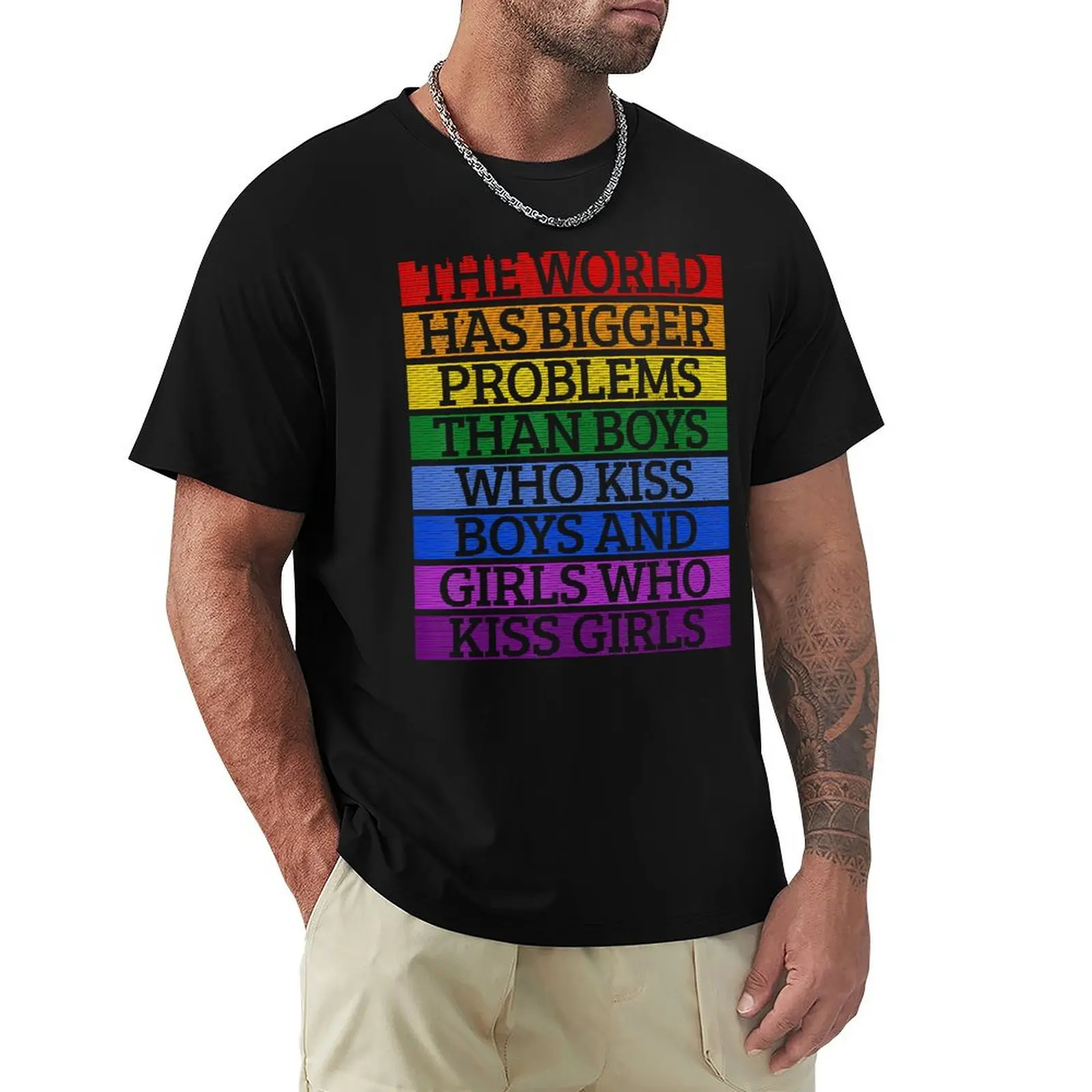 Pride allyship Gay Pride Month LGBT The World Has Bigger Problems Rainbow T-Shirt Casual Everyday Short Sleeve T-Shirt
Pride allyship Gay Pride Month LGBT The World Has Bigger Problems Rainbow T-Shirt Casual Everyday Short Sleeve T-Shirt