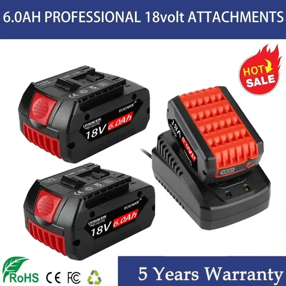 For 18V Bosch 18650 Battery 6.0Ah Electric Drill 18V Rechargeable Li-ion Battery BAT609 BAT609G BAT618 BAT618G BAT614 +Charger
For 18V Bosch 18650 Battery 6.0Ah Electric Drill 18V Rechargeable Li-ion Battery BAT609 BAT609G BAT618 BAT618G BAT614 +Charger