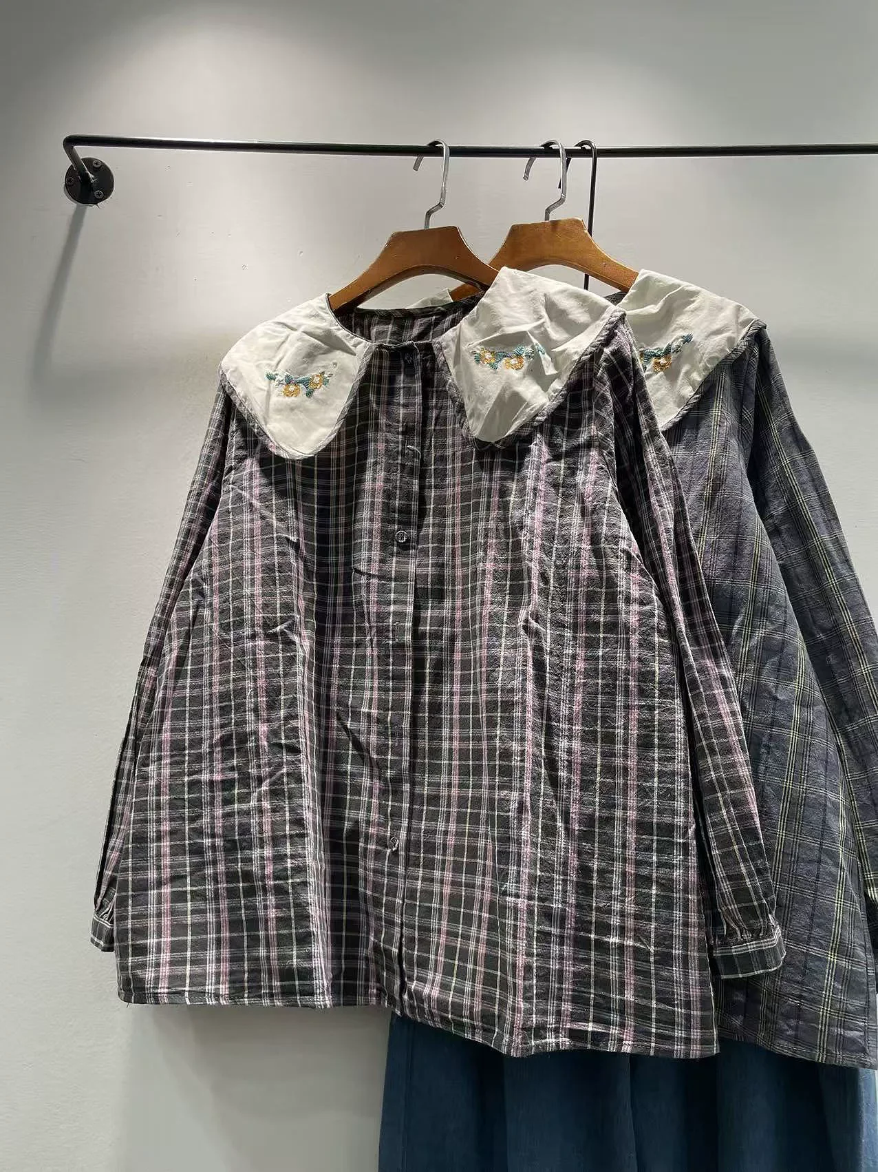 Одежда Mori kei, бюст 110 см, 2026, женские клетчатые рубашки с воротником «Питер Пэн», топы больших размеров, винтажная одежда
Одежда Mori kei, бюст 110 см, 2026, женские клетчатые рубашки с воротником «Питер Пэн», топы больших размеров, винтажная одежда