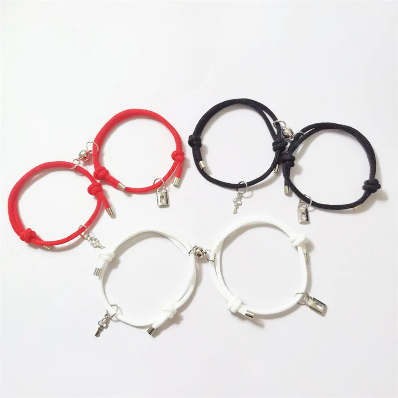 couples lock bracelet Magnetic Bracelet with Key Lock Charms Women Men Braided Rope Wrist Chain Jewelry
couples lock bracelet Magnetic Bracelet with Key Lock Charms Women Men Braided Rope Wrist Chain Jewelry
