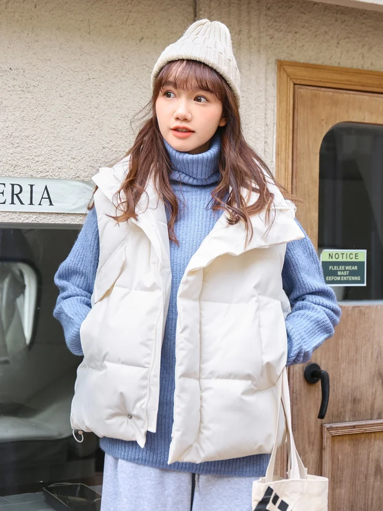 Women's down Cotton Vest Loose Outerwear College Style Autumn Winter Thick Coat New 2024 Sleeveless Tank Top Zipper Closure
Women's down Cotton Vest Loose Outerwear College Style Autumn Winter Thick Coat New 2024 Sleeveless Tank Top Zipper Closure