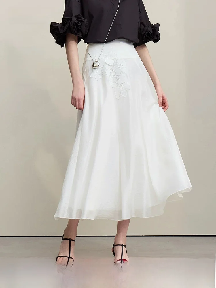 Elegant Romantic Lace Trim Linen A-Line Midi Skirt Women's Loose Fit Summer New Style Commute Casual Wear Brand
Elegant Romantic Lace Trim Linen A-Line Midi Skirt Women's Loose Fit Summer New Style Commute Casual Wear Brand