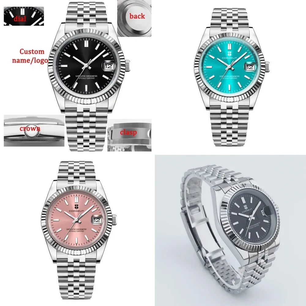 Moq 5 units wholesale price custom logo high quality luxury watch 36/39mm Men's Automatic Mechanical Watch NH35
Moq 5 units wholesale price custom logo high quality luxury watch 36/39mm Men's Automatic Mechanical Watch NH35