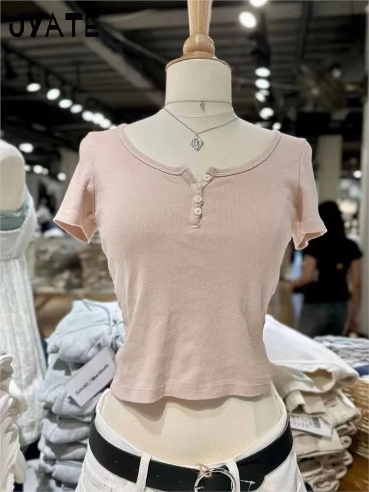 Sweet Pink Buttons Short Sleeve Tee Female New Cotton Soft Casual O-neck Simple Basic Tops Women Cute Chic Harajuku T-shirts Y2K
Sweet Pink Buttons Short Sleeve Tee Female New Cotton Soft Casual O-neck Simple Basic Tops Women Cute Chic Harajuku T-shirts Y2K