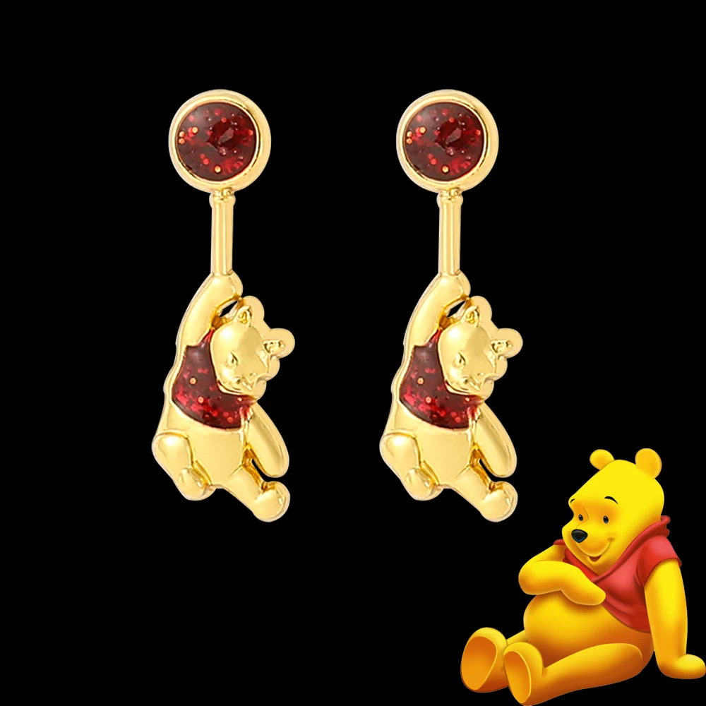 Disnes Cute Winnie the Pooh Pendant Earrings Women Luxury Gold Plated Ear Stud Drop Earrings for Girl Christmas Jewelry Gifts
Disnes Cute Winnie the Pooh Pendant Earrings Women Luxury Gold Plated Ear Stud Drop Earrings for Girl Christmas Jewelry Gifts