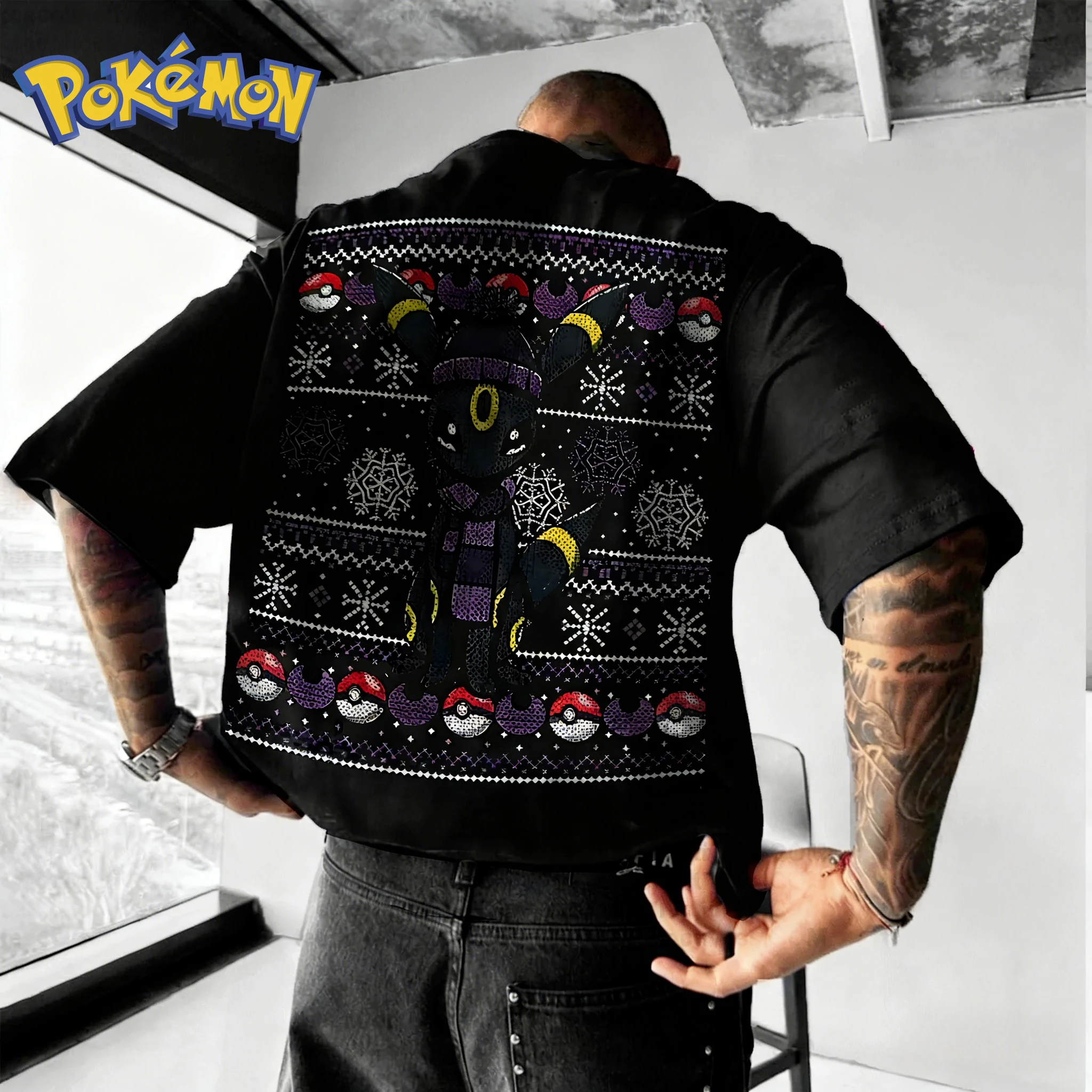 Pokémon Umbrion Winter Outfit Printed T-shirt for Men's Summer New Harajuku Plus Size Fashionable Loose Casual Parent-child Top
Pokémon Umbrion Winter Outfit Printed T-shirt for Men's Summer New Harajuku Plus Size Fashionable Loose Casual Parent-child Top