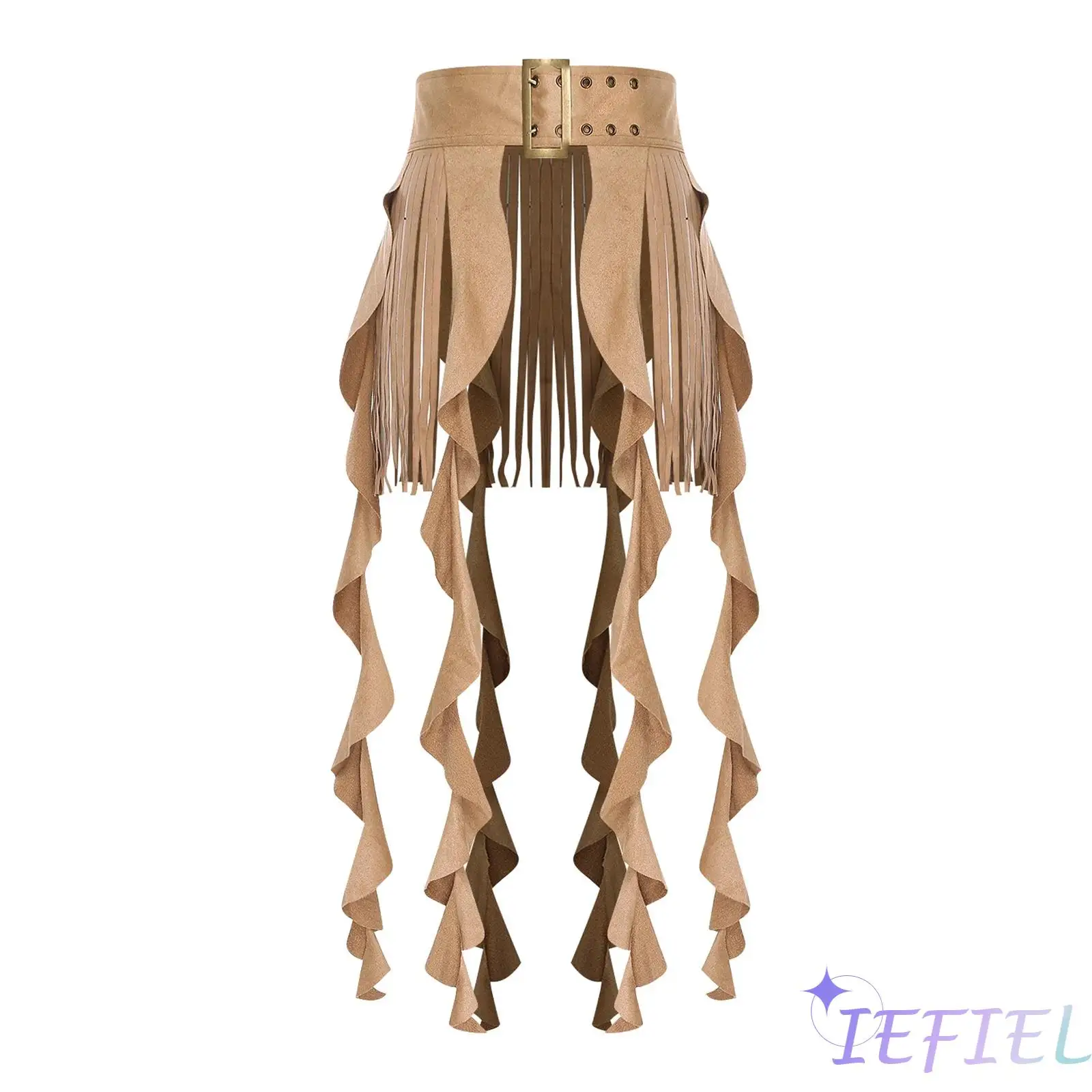 Womens Cowgirl Tassel Waist Belt Skirt Buckled Adjustable Waistband Fringe Cascading Ruffled Skirt for Party Music Festival
Womens Cowgirl Tassel Waist Belt Skirt Buckled Adjustable Waistband Fringe Cascading Ruffled Skirt for Party Music Festival