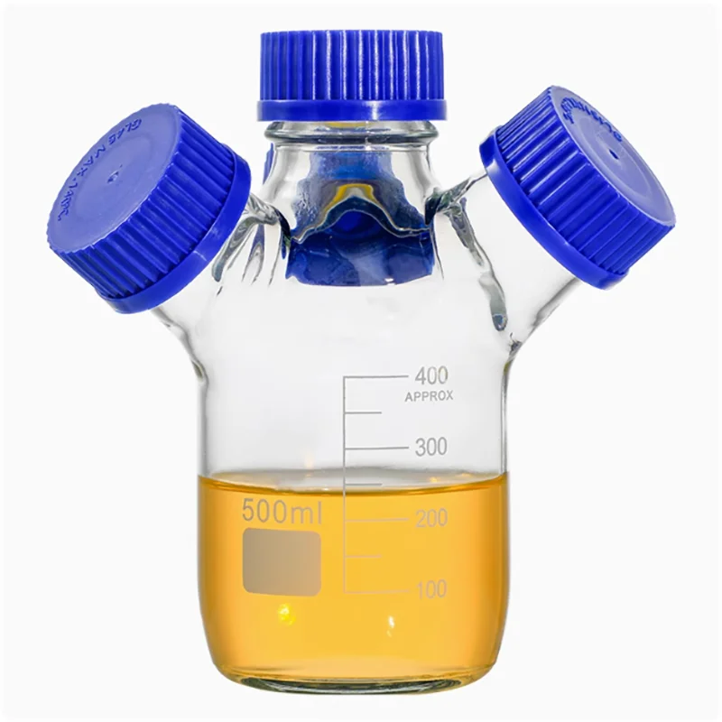 Screw port three-end four-end mobile phase liquid bottle liquid storage bottle waste liquid bottle blue cap wire glass
Screw port three-end four-end mobile phase liquid bottle liquid storage bottle waste liquid bottle blue cap wire glass