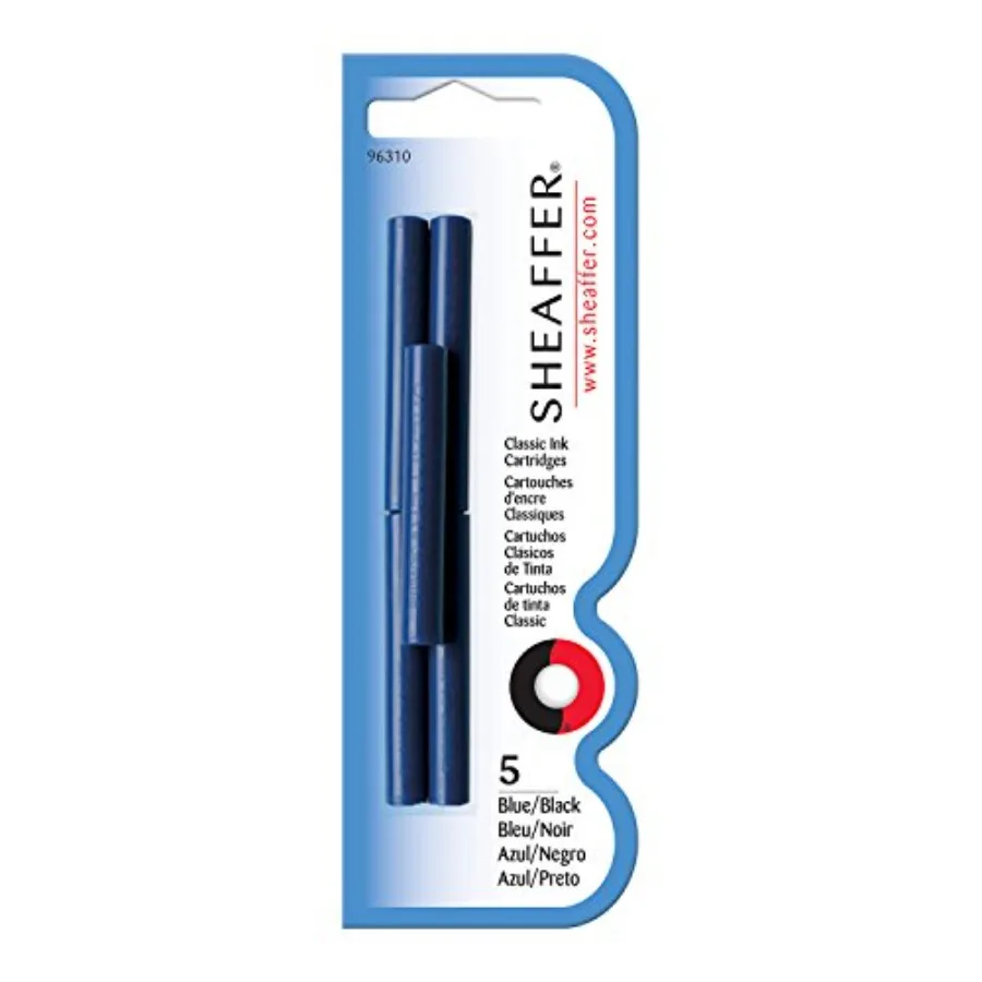Skrip Fountain Pen Classic Ink Cartridge - Blue/Black five per card
Skrip Fountain Pen Classic Ink Cartridge - Blue/Black five per card