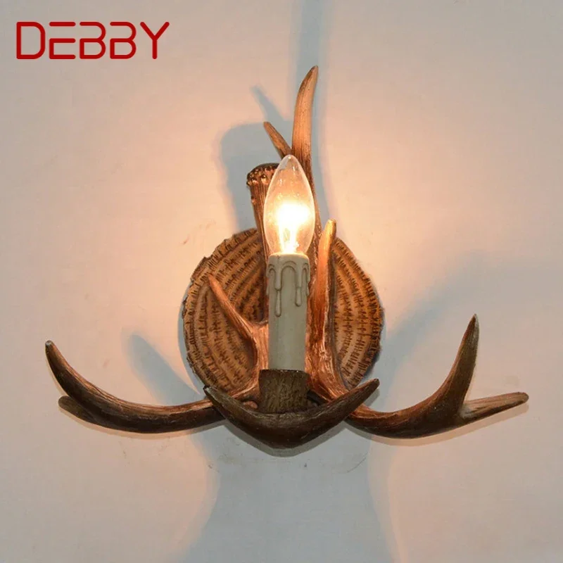 DEBBY American Antlers Wall Light LED Retro Creative Living Room Bedroom Corridor Villa Small Wooden House Decorative Light
DEBBY American Antlers Wall Light LED Retro Creative Living Room Bedroom Corridor Villa Small Wooden House Decorative Light