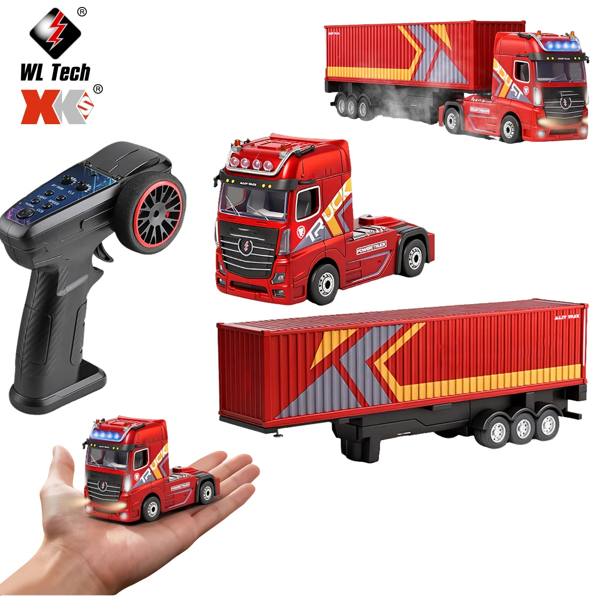 Wltoys 6408 1:64 Mini Rc Container Truck Full Scale 4WD RC Truck Head Remote Control Drift Racing All Terrain Car Model Boys Toy
Wltoys 6408 1:64 Mini Rc Container Truck Full Scale 4WD RC Truck Head Remote Control Drift Racing All Terrain Car Model Boys Toy