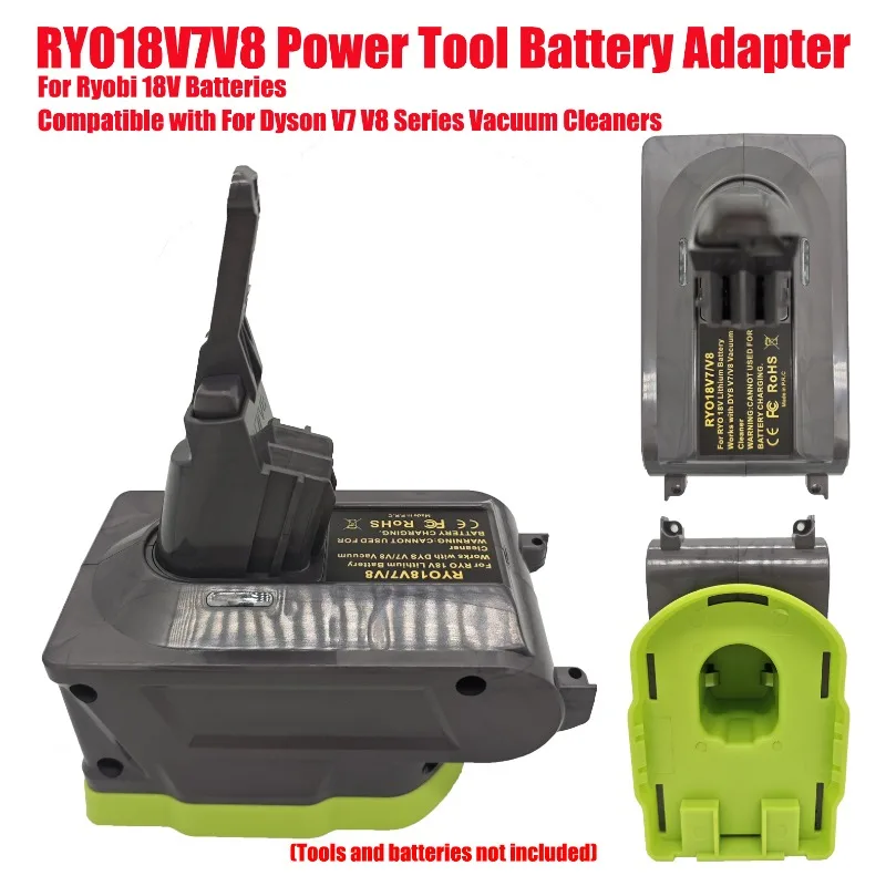 For Ryobi 18V Batteries Compatible with For Dyson V7 V8 Series Vacuum Cleaners RYO18V7V8 Power Tool Battery Adapter Converter
For Ryobi 18V Batteries Compatible with For Dyson V7 V8 Series Vacuum Cleaners RYO18V7V8 Power Tool Battery Adapter Converter