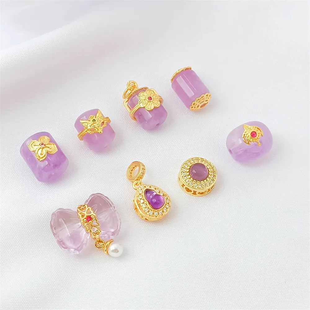 Natural Purple Lithium Luster That Does 24K Gold-coated Gourd Round Flat Beads Crystal Bucket Beads Diy Handmade Necklace Jewelr
Natural Purple Lithium Luster That Does 24K Gold-coated Gourd Round Flat Beads Crystal Bucket Beads Diy Handmade Necklace Jewelr